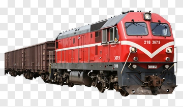 Red Freight Train PNG
