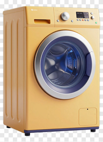 Yellow Washing Machine PNG
