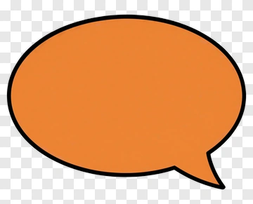 Orange Speech Bubble PNG