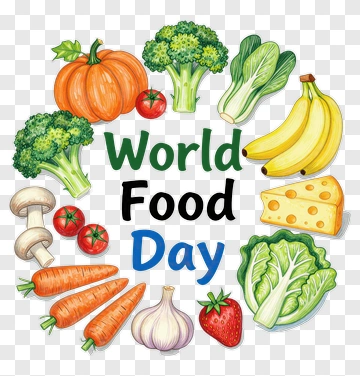 World Food Day With Vegetables And Fruits PNG