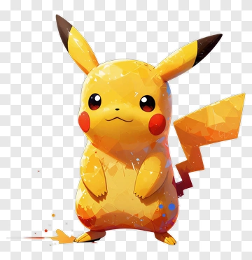 3D Pikachu Character PNG