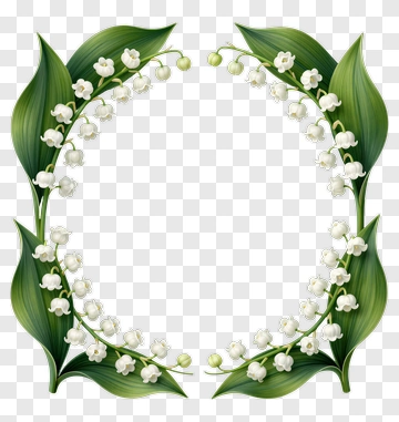 Lily Of The Valley Floral Frame PNG