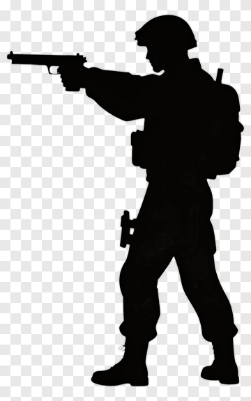 Soldier Aiming A Handgun PNG