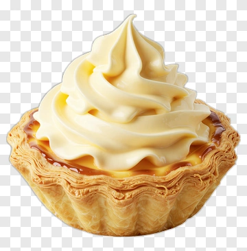 Creamy Dessert Tart With Whipped Topping PNG