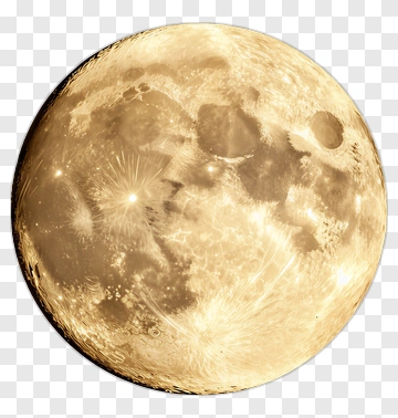Realistic Full Moon PNG