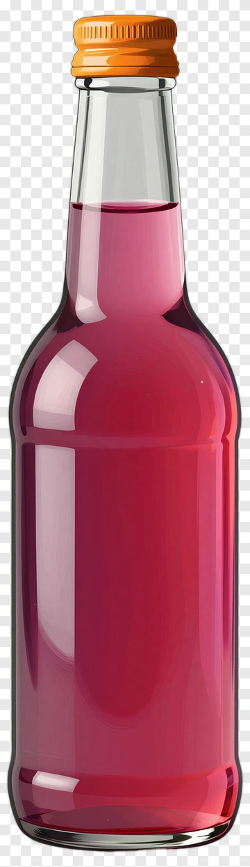 Bottle Of Pink Beverage PNG