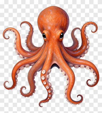 Realistic Octopus PNG