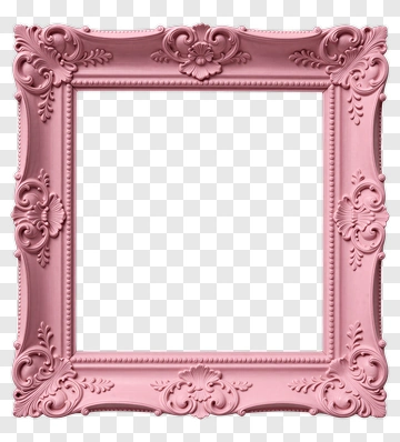 Pink Ornate Picture Frame PNG