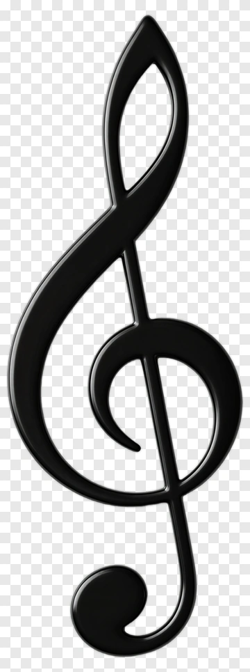 Black Treble Clef Symbol PNG