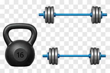 Kettlebell And Dumbbells For Weight Training PNG