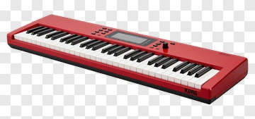 Red Keyboard Piano PNG
