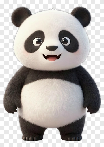 Cartoon Panda Character PNG