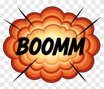 Comic Style Boom Explosion Graphic PNG
