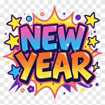 New Year Celebration Graphic PNG