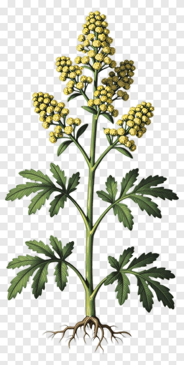 Flowering Plant With Yellow Blossoms PNG