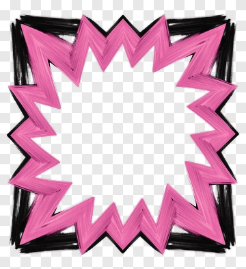Pink Starburst Frame PNG