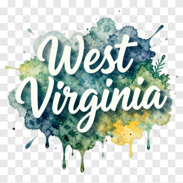 West Virginia Watercolor Art PNG