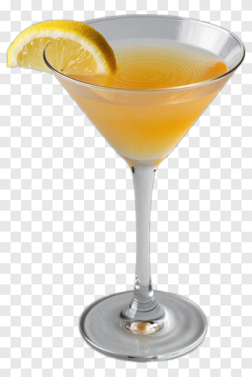 Cocktail With Lemon Slice PNG