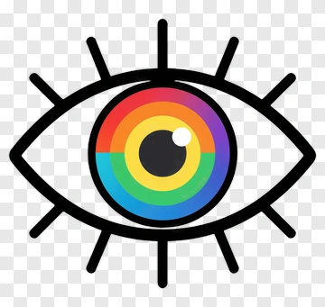 Colorful Eye Illustration PNG