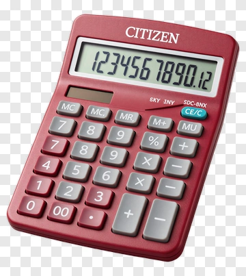 Citizen Calculator With Numeric Display PNG