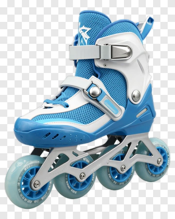 Blue Inline Roller Skate PNG