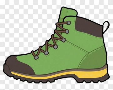 Green Hiking Boot PNG
