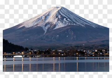 Mount Fuji Reflected In The Water PNG