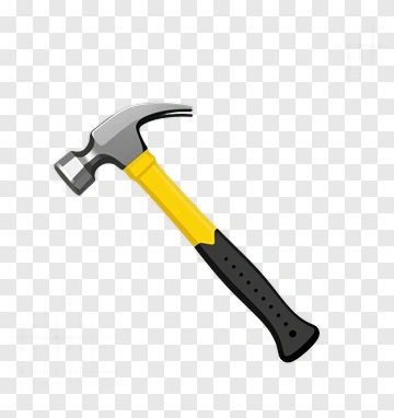 Hammer With Yellow Handle PNG