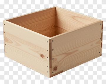Wooden Storage Box PNG