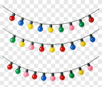 Colorful String Lights PNG