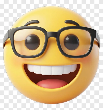 Smiling Emoji With Glasses PNG
