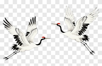 Cranes In Flight PNG