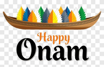 Happy Onam Celebration With Traditional Boat PNG