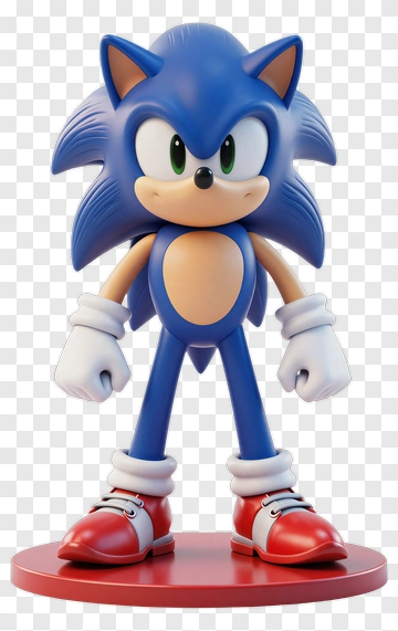 3D Blue Hedgehog Character PNG