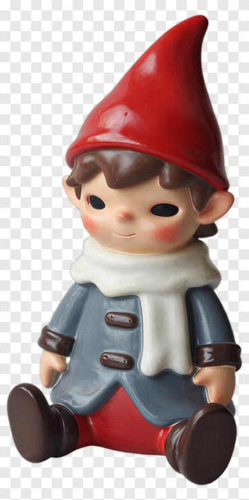 Cute Gnome Figurine PNG