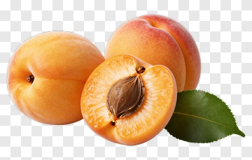 Fresh Peach With Leaf PNG