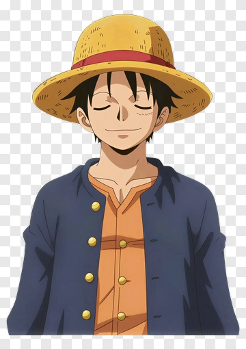 Cartoon Character Wearing A Straw Hat PNG