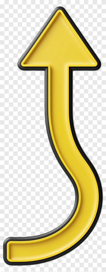 Yellow Arrow Sign PNG