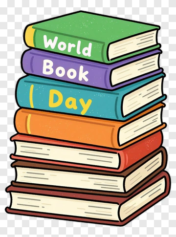 Colorful Stack Of Books For World Book Day PNG