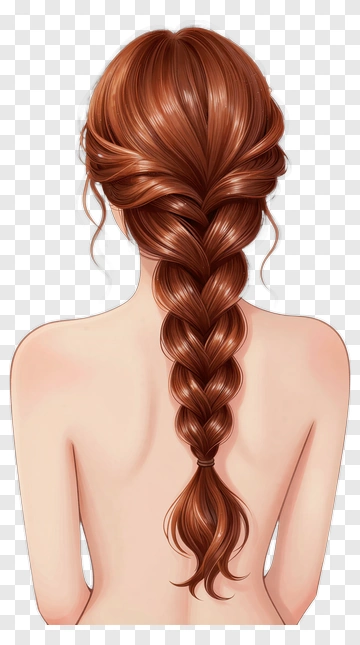 Woman With Braided Hair PNG