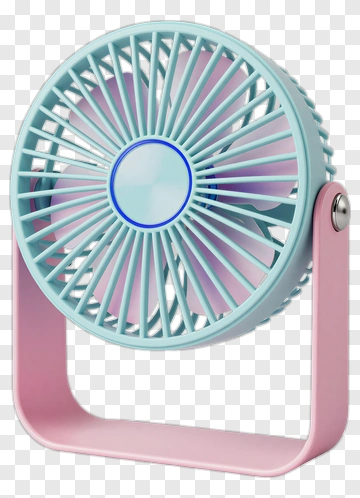 Portable Fan With Pink Handle PNG
