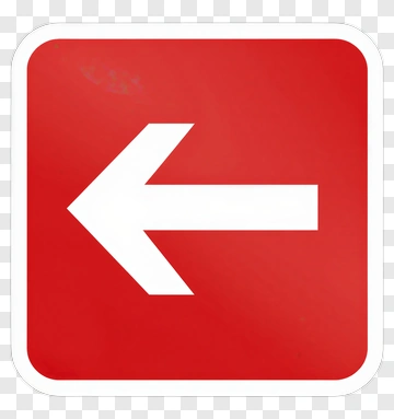 Left Arrow Traffic Sign PNG