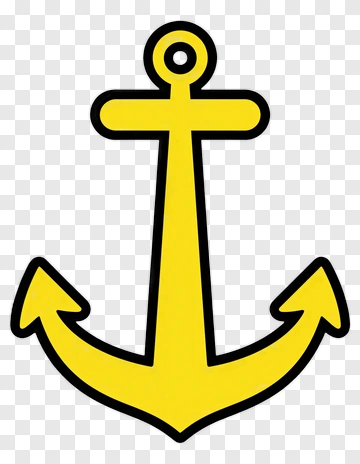 Yellow Anchor Icon PNG
