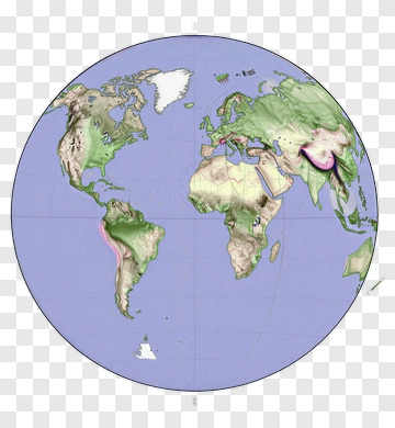 Physical World Map PNG