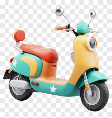 Colorful Scooter PNG