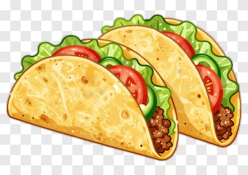 Taco With Lettuce And Tomato PNG