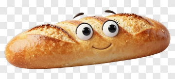 Cartoon Bread With Eyes PNG