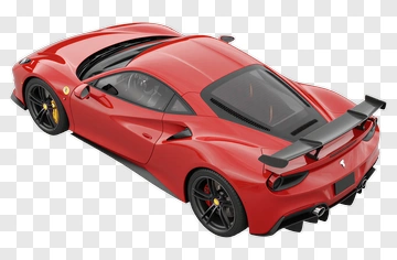 Red Sports Car With Spoiler PNG