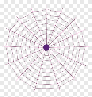 Spider Web With Purple Center PNG