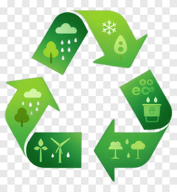 Eco-Friendly Recycling Concept With Green Elements PNG